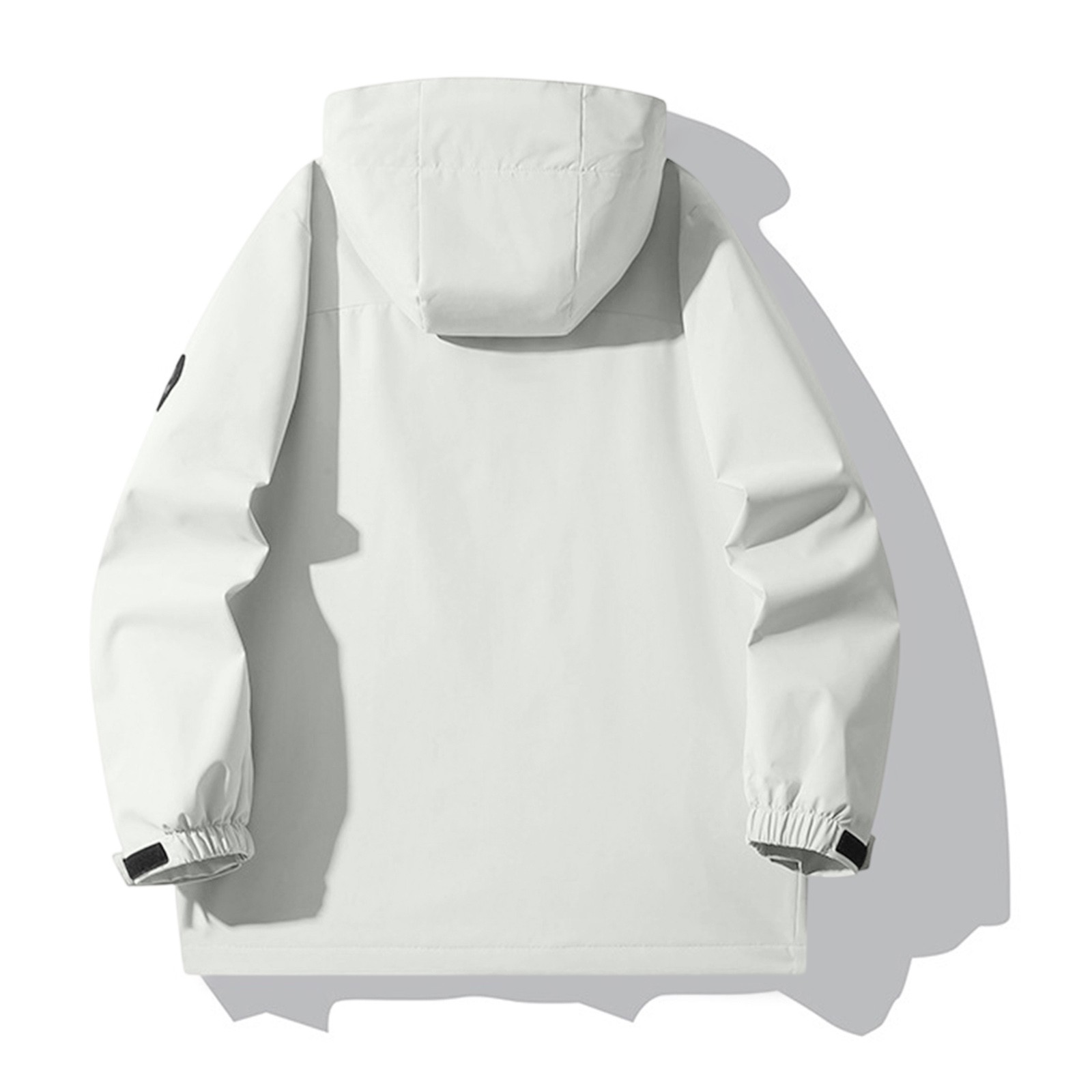 秋の女性の軽量ハイキングジャケット無地ルーズフード付きウイン - Women'S Fashion Rain Jacket のレビューと価格