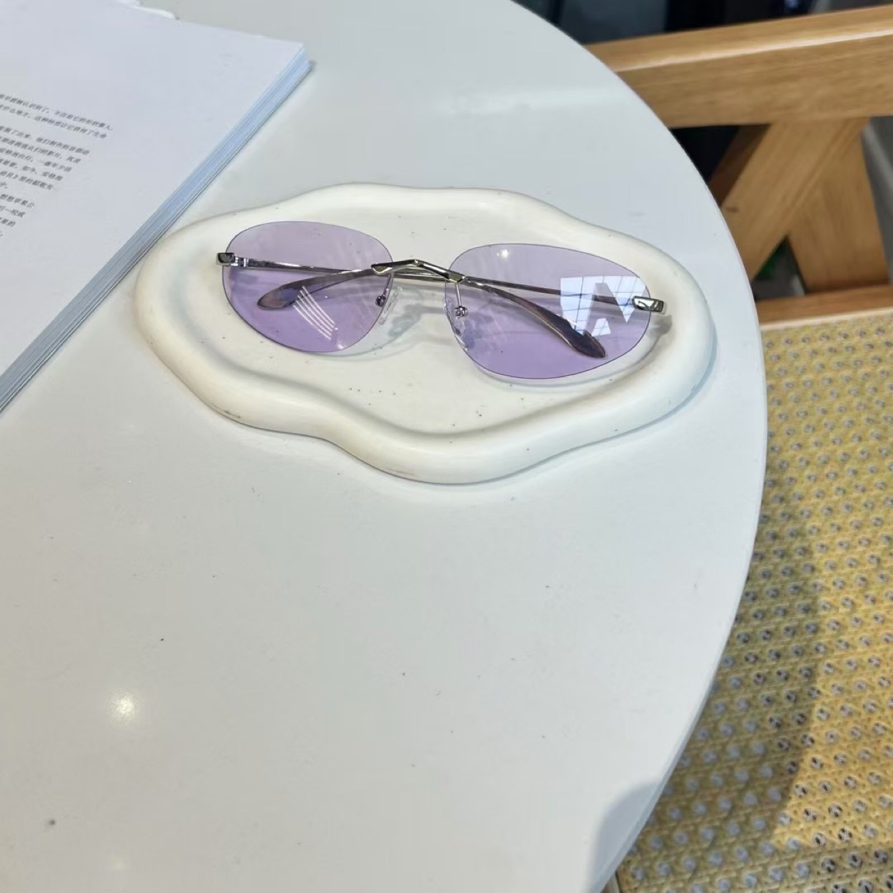 UV400 リムレスシェード、キャットアイミニマリストサング - Women'S Fashion Eyeglasses のレビューと価格