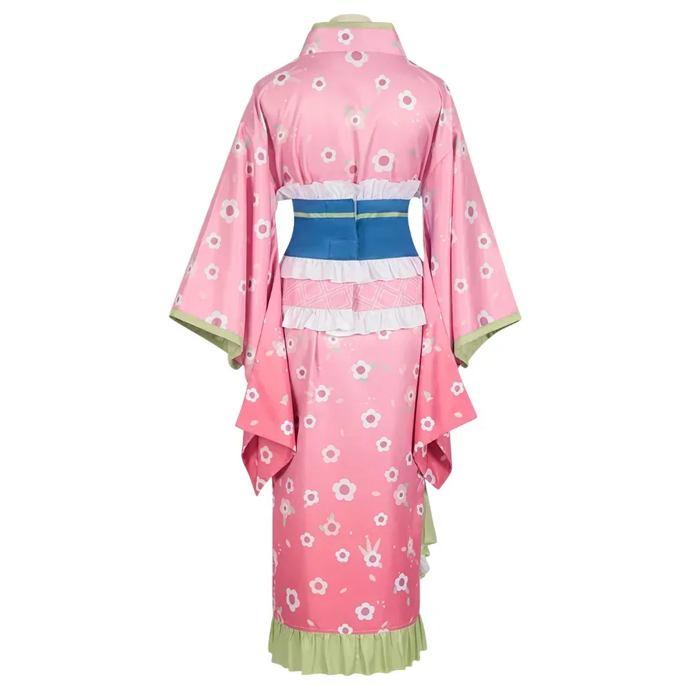 新しいファッション甘露寺蜜璃コスプレ衣装ピンク着物ドレス衣装 - Women'S Fashion Kimono のレビューと価格