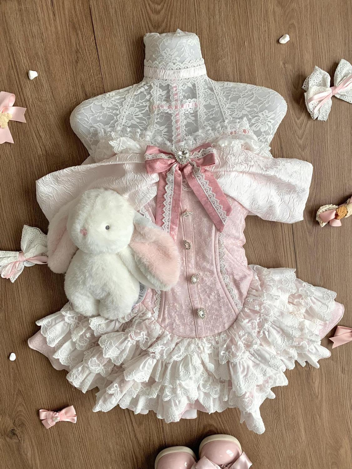 夏の日本のY2Kスイートカワイイロリータエレガントドレス女性 - Ruched Dress Mini のレビューと価格