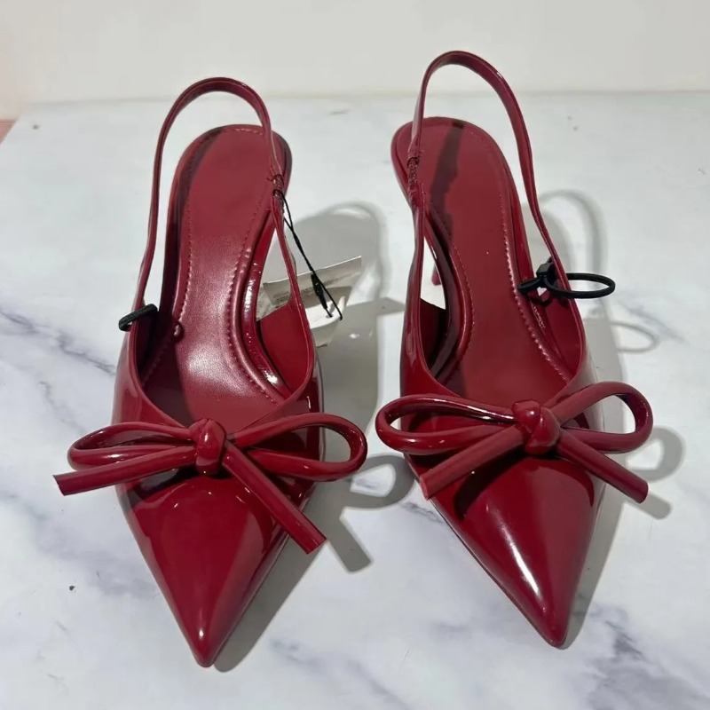 女性用パテントレザーハイヒール,エレガントな先のとがったつま - Women'S Fashion Brand Shoes のレビューと価格