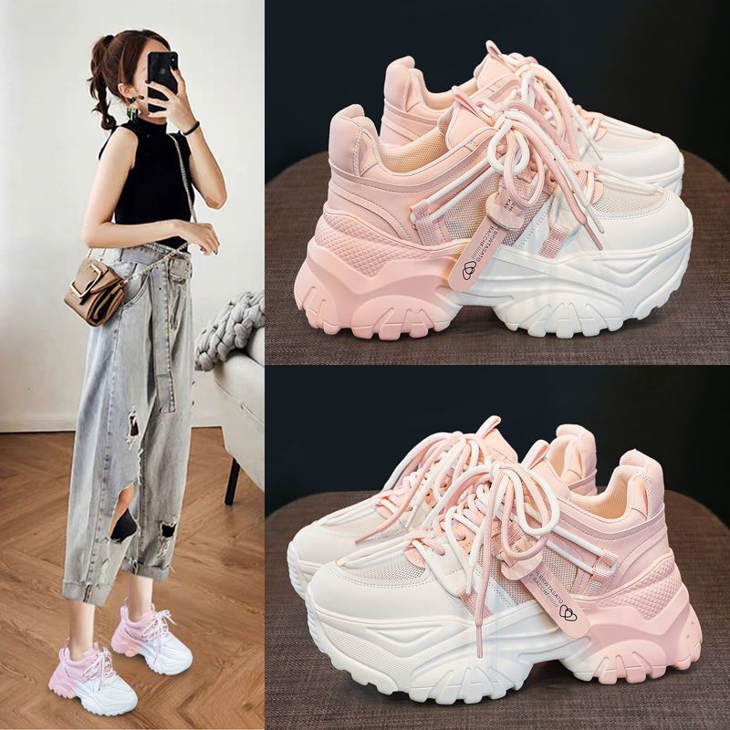 レディースシューズ カジュアルシューズ 春スニーカー プラッ - Women'S Fashion Tennis Shoes のレビューと価格