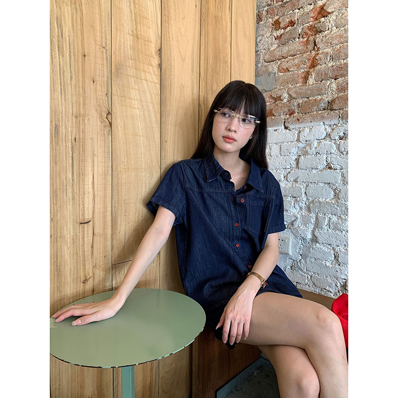 Benuynffy レトロ半袖デニムシャツ女性 2026 夏 - Women Fashion Jeans のレビューと価格