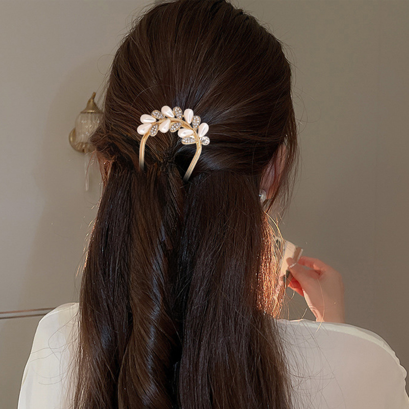 1/2 個 U 字型ヘアピン女性のためのエレガントな樹脂タッ - Women Fashion Hub のレビューと価格
