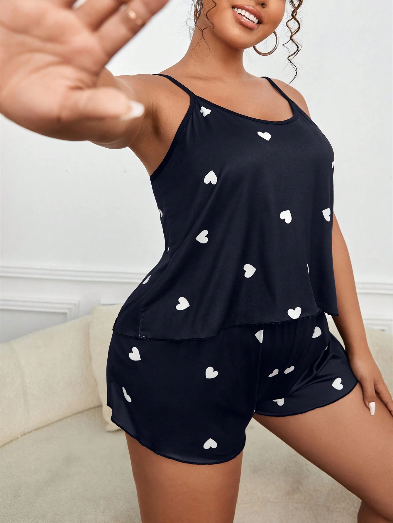 2 ピースパジャマセット女性用パジャマクロップトップ + シ - Women Fashion Images のレビューと価格