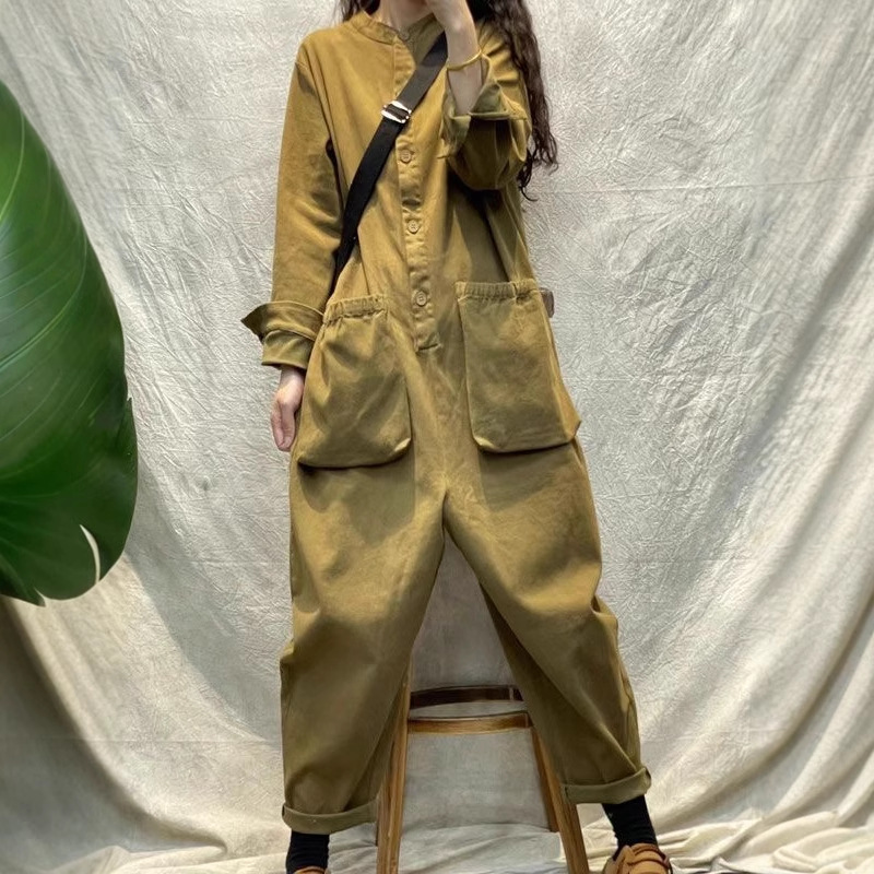 カジュアルな女性用ジャンプスーツ、カーゴ、ルーズ、ワイドレッ - Women'S Fashion Utility Pants のレビューと価格