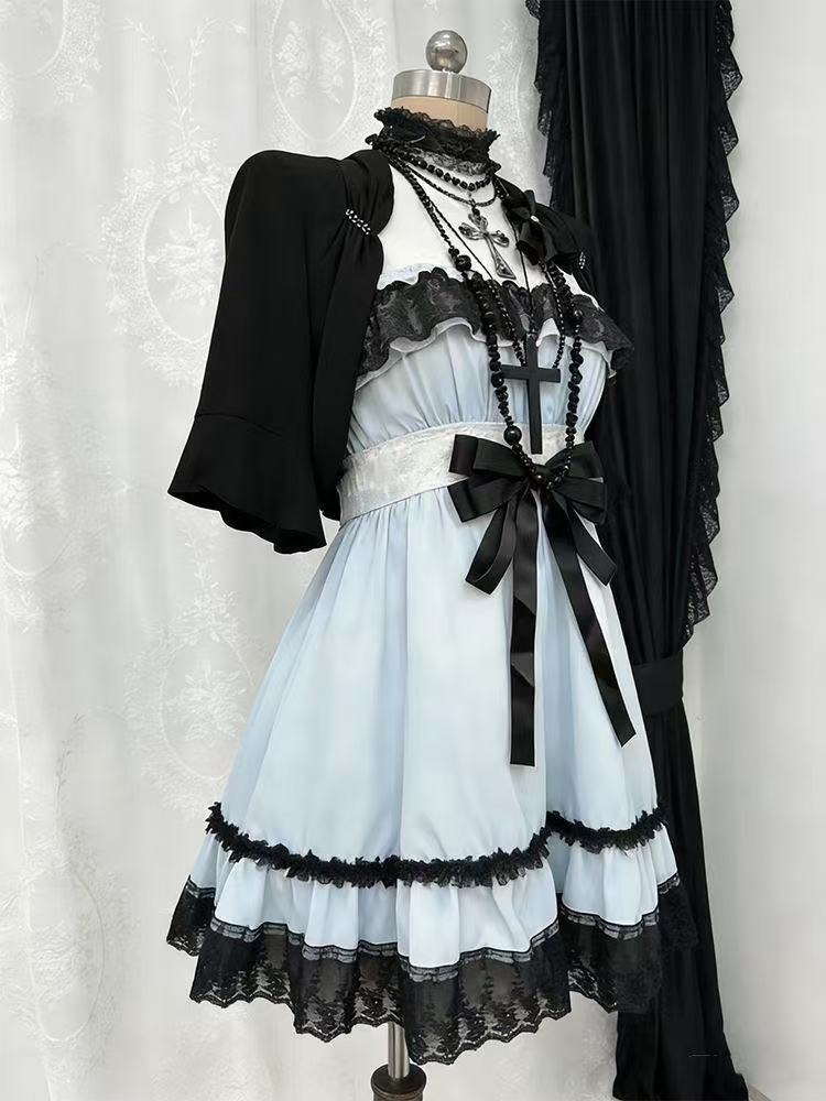 ゴシックパンクファッションかわいい2ピースセット女性ロリータ - Ruched Dress Mini のレビューと価格