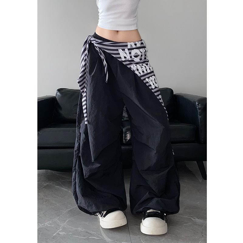 レディース Y2K パラシュートパンツ レイヤードデザイン  - Women'S Fashion Utility Pants のレビューと価格