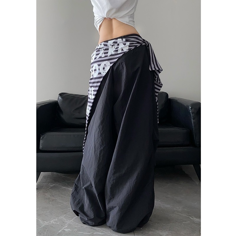レディース Y2K パラシュートパンツ レイヤードデザイン  - Women'S Fashion Utility Pants のレビューと価格