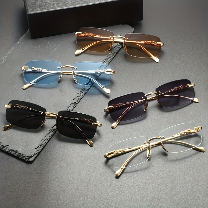 ファッションリムレスメタルサングラス男性女性人気サングラス男 - Women Fashion Glasses のレビューと価格