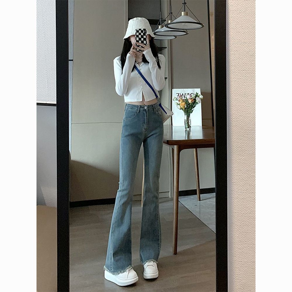 ワイドジーンズ女性のズボン光沢のある石カーゴポケットマルチポ - Women'S Fashion Utility Pants のレビューと価格