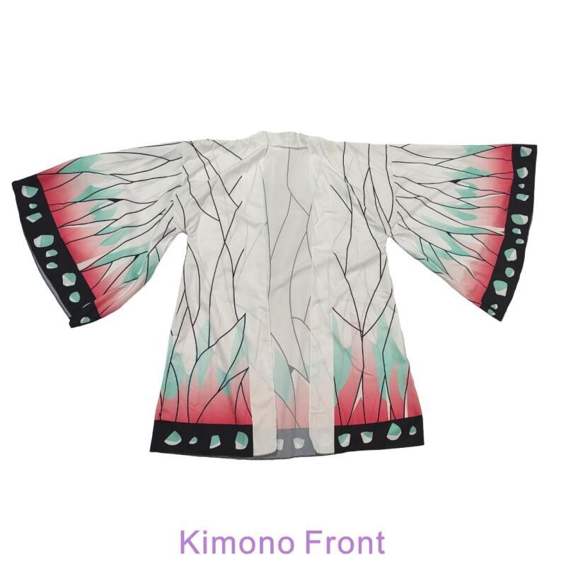 夏日本のアニメ胡蝶しのぶコスプレ衣装女性のための蝶プリントビ - Women'S Fashion Kimono のレビューと価格