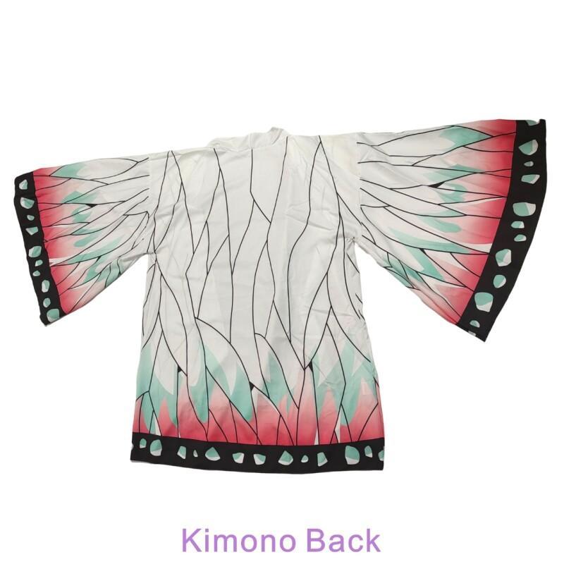 夏日本のアニメ胡蝶しのぶコスプレ衣装女性のための蝶プリントビ - Women'S Fashion Kimono のレビューと価格