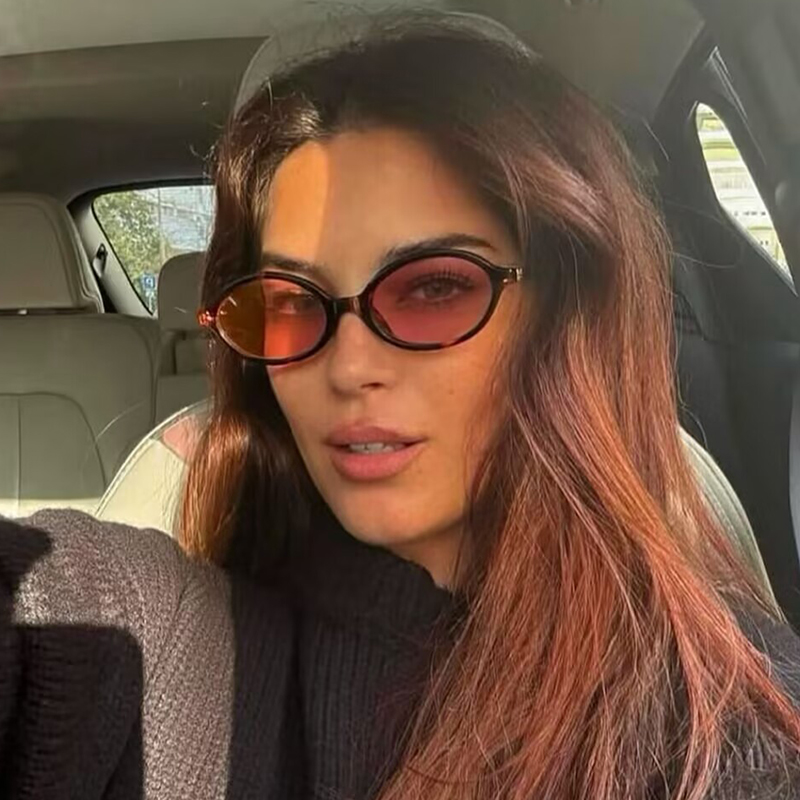 ファッションオーバルシンプルなサングラス女性レトロ小さなフレ - Women'S Fashion Eyewear のレビューと価格