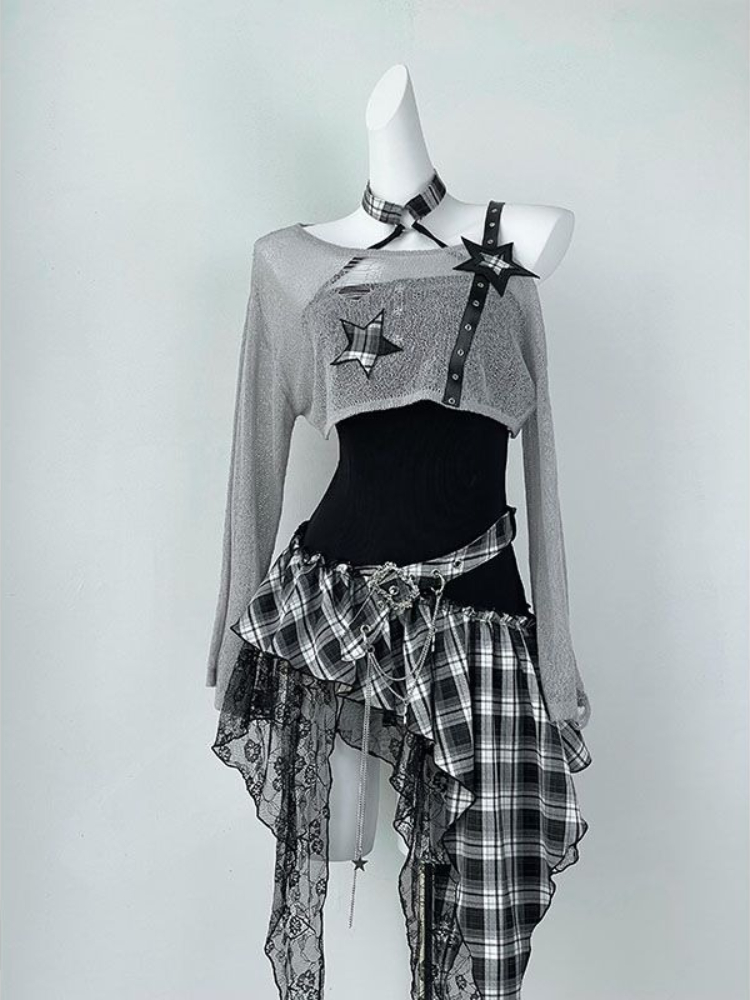 2000 年代 Y2K スパイシーガールデザイン不規則なセッ - Ruched Dress Mini のレビューと価格