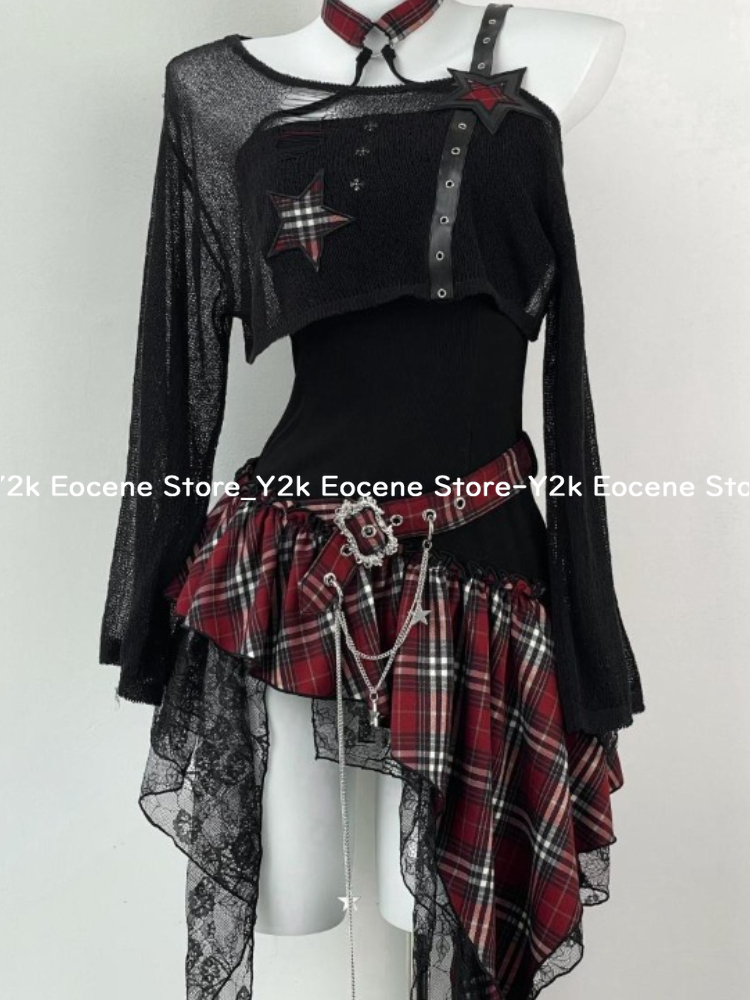 2000 年代 Y2K スパイシーガールデザイン不規則なセッ - Ruched Dress Mini のレビューと価格