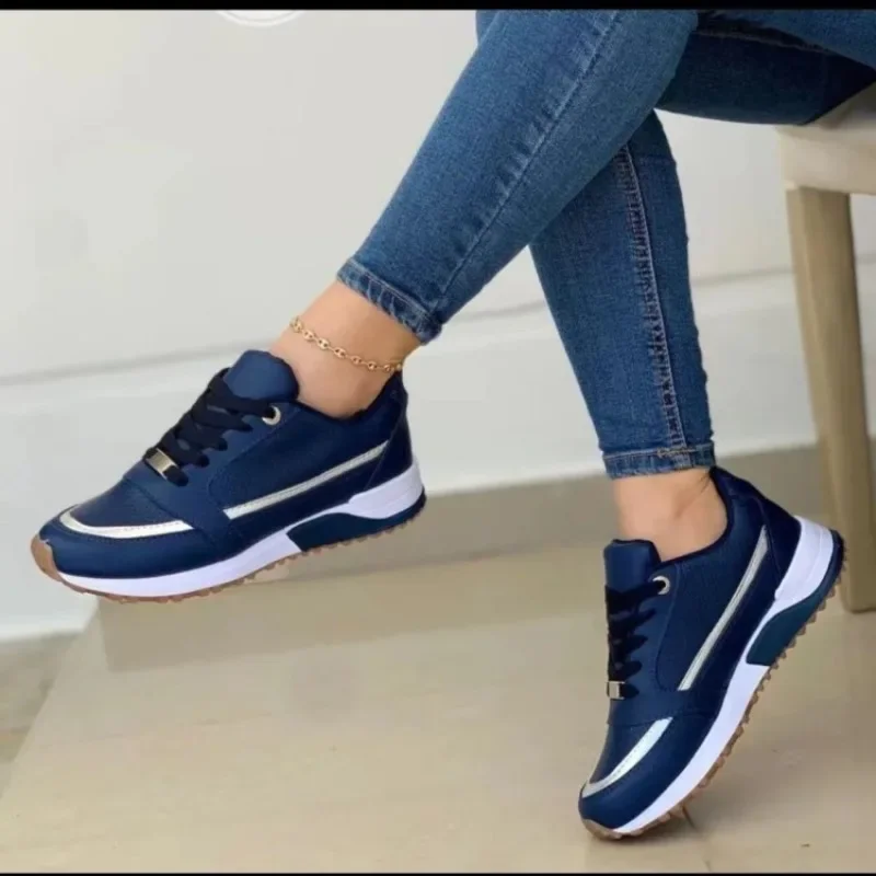 女性用の軽量加硫スニーカー,カジュアルなフラットシューズ,レ - Women'S Fashion Tennis Shoes のレビューと価格