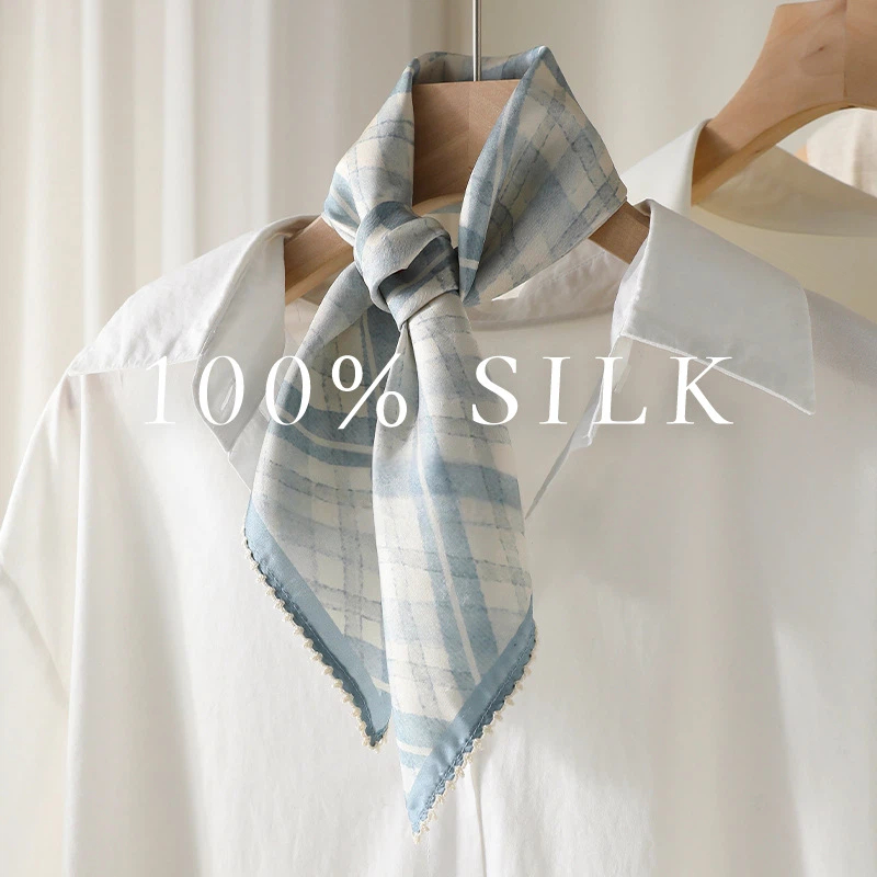 100% シルクスカーフレディース春夏アクセサリー日本ファッ - Women Fashion Japan のレビューと価格