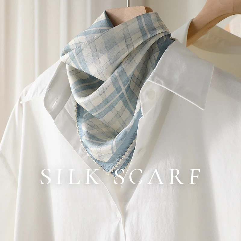 100% シルクスカーフレディース春夏アクセサリー日本ファッ - Women Fashion Japan のレビューと価格