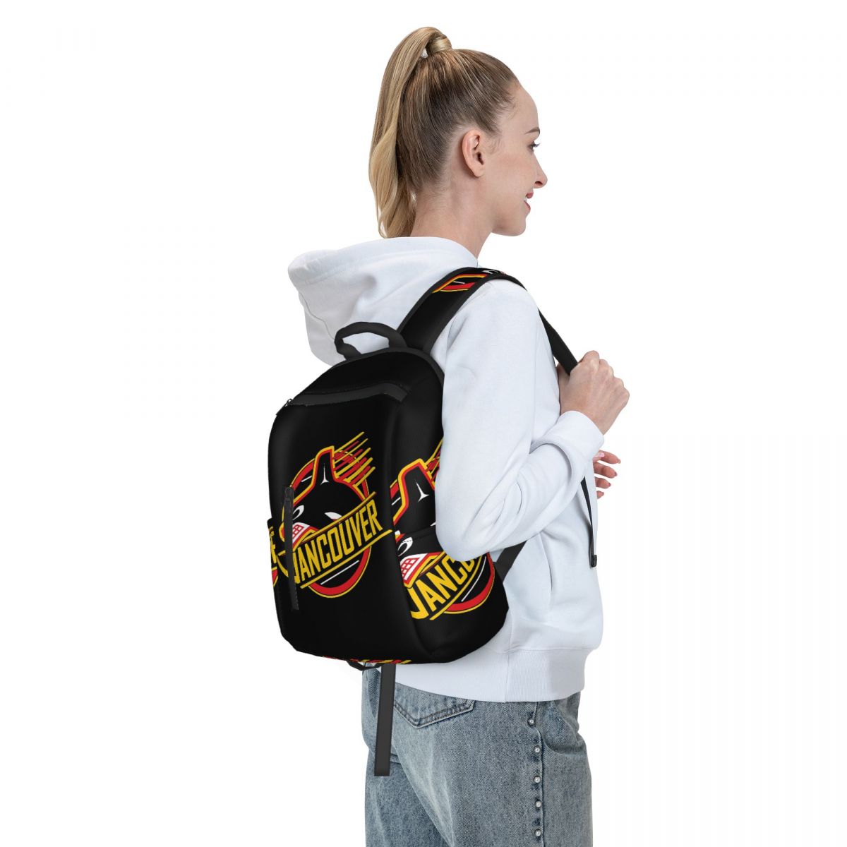 レアバンクーバーホッケーカナックス学生バックパックスクールバ - Women'S Fashion Vancouver のレビューと価格