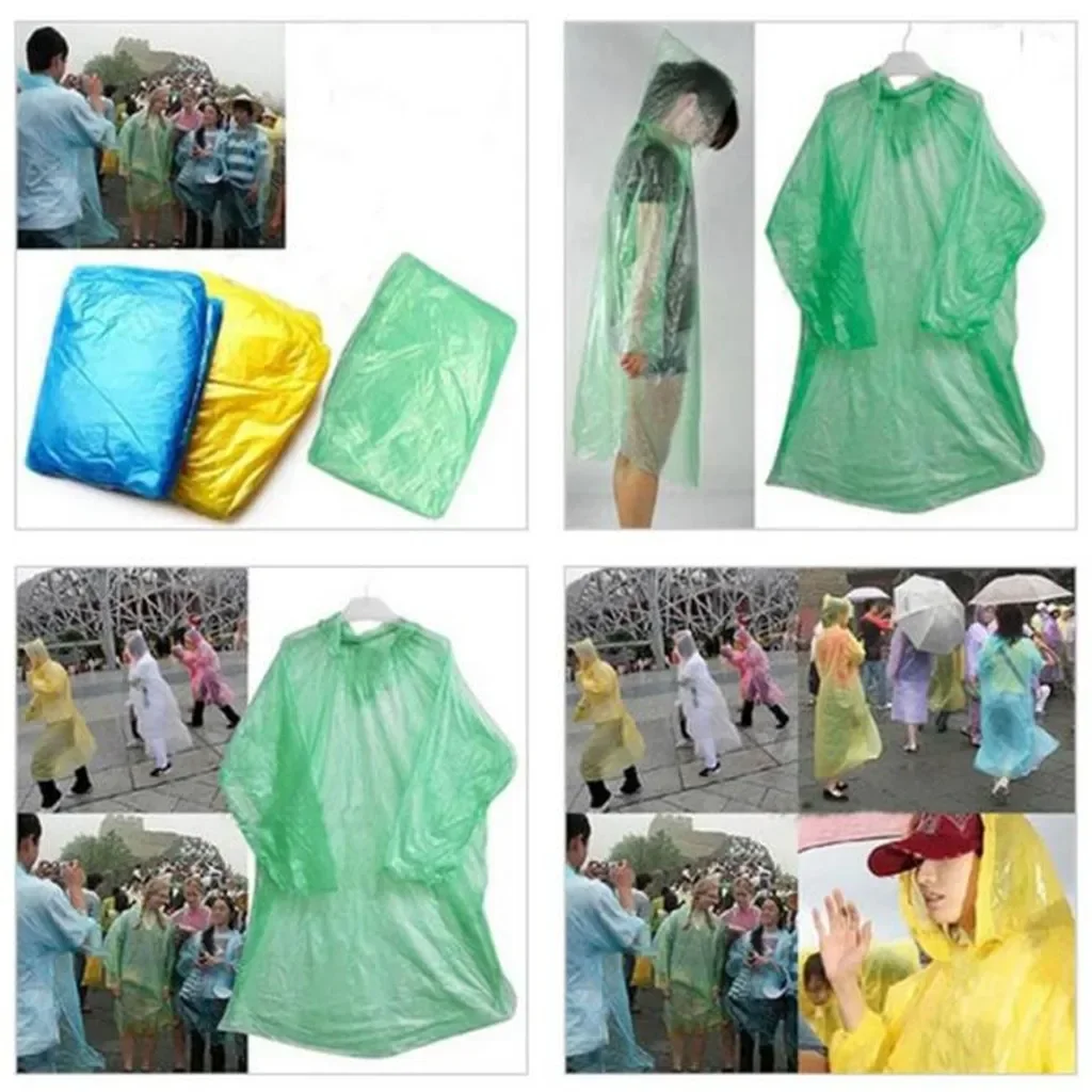 子供のための使い捨てレインコート,フード付きポンチョ,アウト - Women'S Fashion Rain Jacket のレビューと価格