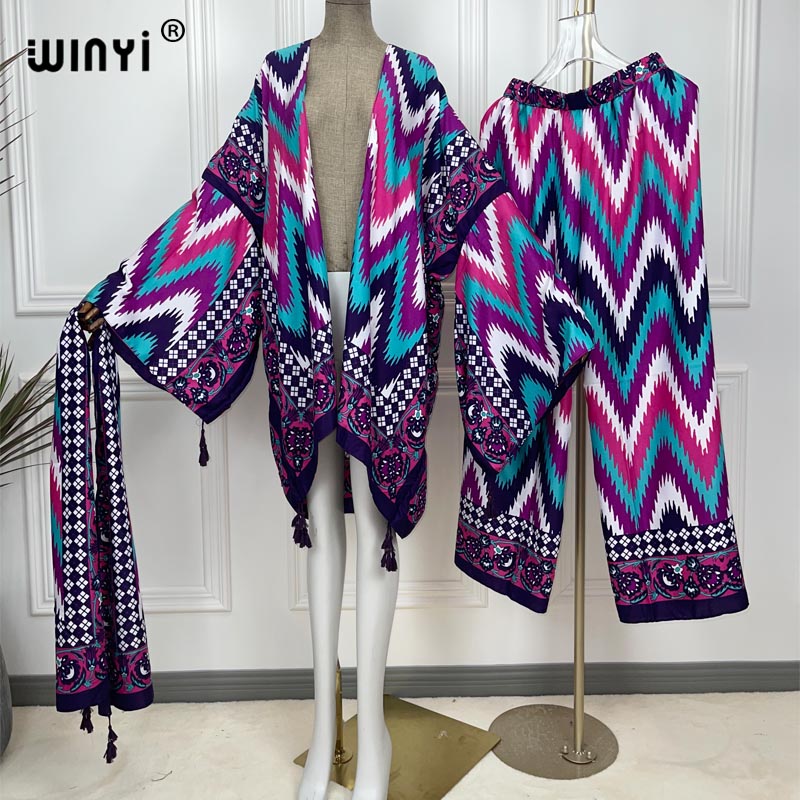 Winyi-女性用のツーピース着物スーツ,ストレートレッグパ - Women'S Fashion Kimono のレビューと価格