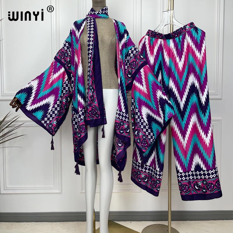 Winyi-女性用のツーピース着物スーツ,ストレートレッグパ - Women'S Fashion Kimono のレビューと価格