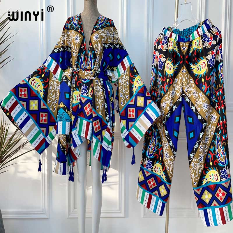 Winyi-女性用のツーピース着物スーツ,ストレートレッグパ - Women'S Fashion Kimono のレビューと価格