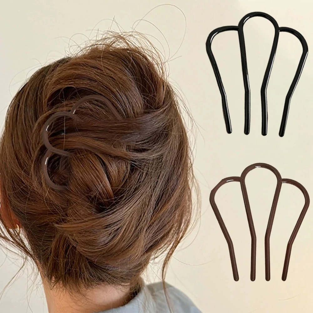 エレガントなソフトアクリル U 字型ヘアスティック女性用ヘア - Women Fashion Hub のレビューと価格