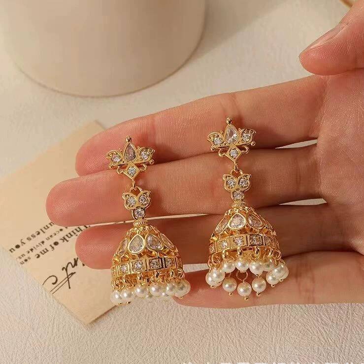 インド風の豪華な鳥かごイヤリング ファッション年次会議用 高 - Women Fashion Japan のレビューと価格