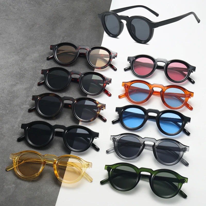 高品質ラウンドサングラス女性男性パンクシェードレトロトレンド - Women'S Fashion Eyewear のレビューと価格