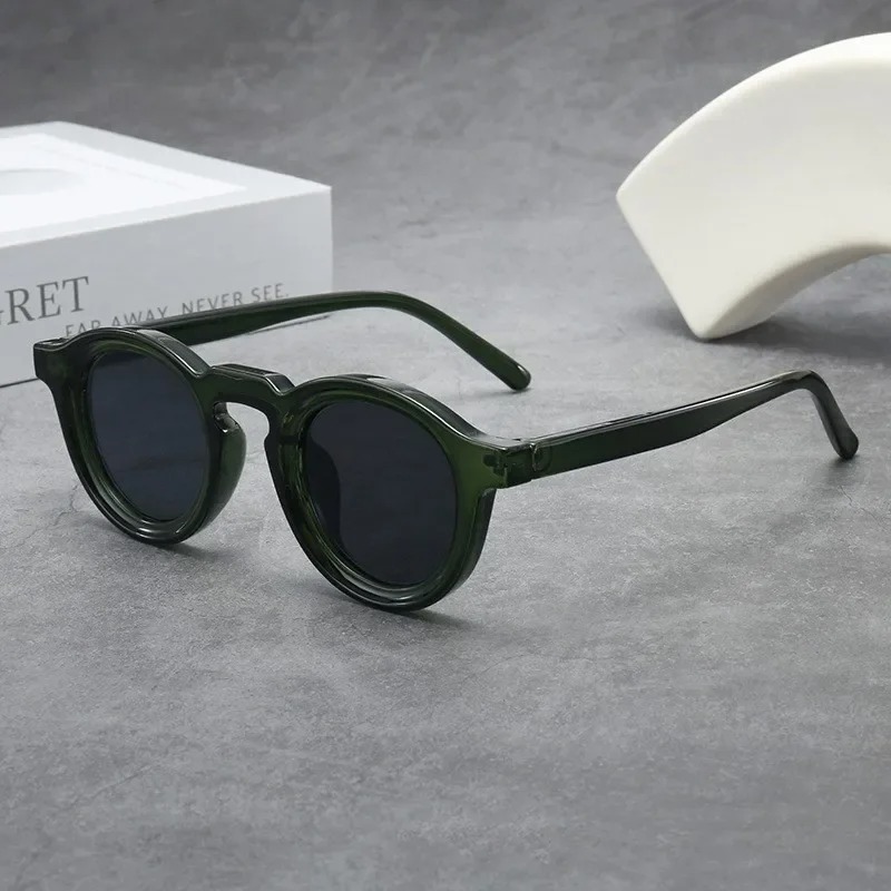 高品質ラウンドサングラス女性男性パンクシェードレトロトレンド - Women'S Fashion Eyewear のレビューと価格